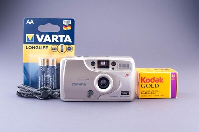 Olympus Trip AF 51 Quartz Date 35mm Point&Shoot Film Camera BOX