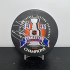 Signed New Jersey Devils Hockey Puck 1995 Stanley Cup Championship Free Shipping