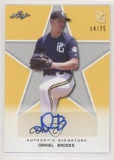 2020 Leaf Perfect Game National Showcase Yellow 14/25 Daniel Brooks Auto 1u6
