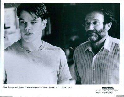 1997 Good Will Hunting Stars Actors Matt Damon Robin Williams Movie Photo 8x10