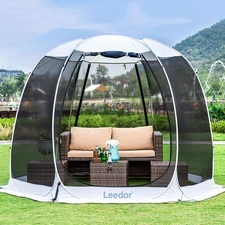 Pop Up Screen House, 4-6 Person Outdoor Screen Tent，Camping Screen Room with ...