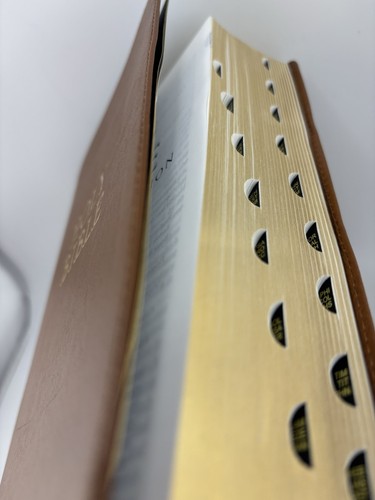 NEW Full grain Genuine Leather Bible | KJV Giant/Large Print Bible | Thumb-Index - Picture 6 of 7