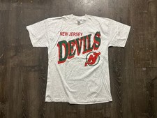New Jersey Devils logo 7 vintage 90s heather gray t shirt sz. XL RARE! NWOT