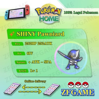  6IV SHINY Pawniard + EVS  POKEMON HOME Champions Online delivery 
