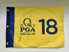Jordan Spieth Signed 2025 PGA Championship Golf Flag Quail Hollow Masters USA
