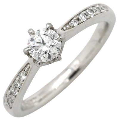 CELINE Ring ring VS2 Diamond Pt950 diamond  PlatinumSilver Pt950 Half Eter