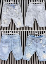 s.woman Jeans Hose Short Palme Blumen Boho Fr...