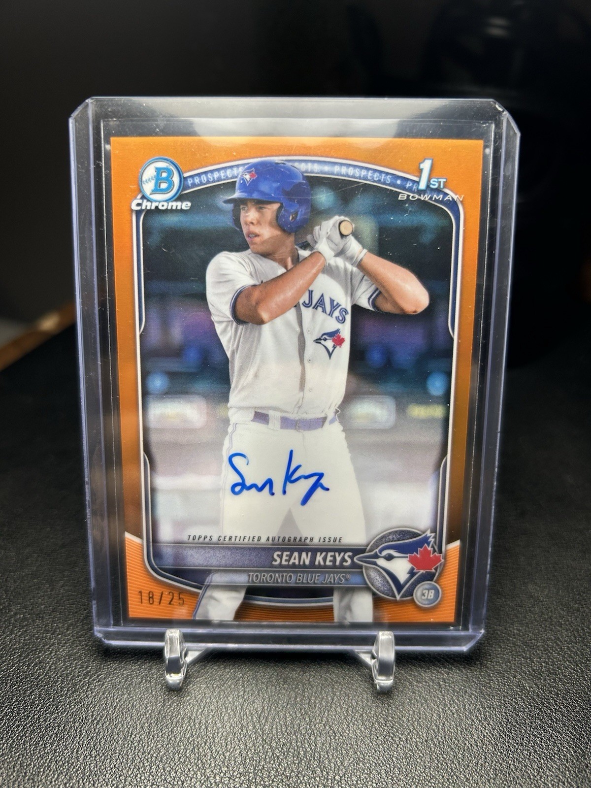 2025 Bowman Chrome Prospect 1st Auto Sean Keys #CPA-SK Orange /25