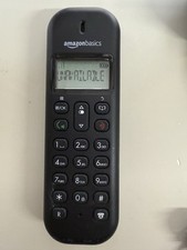 Amazon Basics DECT Home Telephone Black With 13amp Adapter & Line Cord