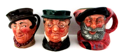 ROYAL DOULTON CHARAKTERKRÜGE - SAM WELLER, MR PICKWICK UND FALSTAFF - KLEINE GRÖSSE