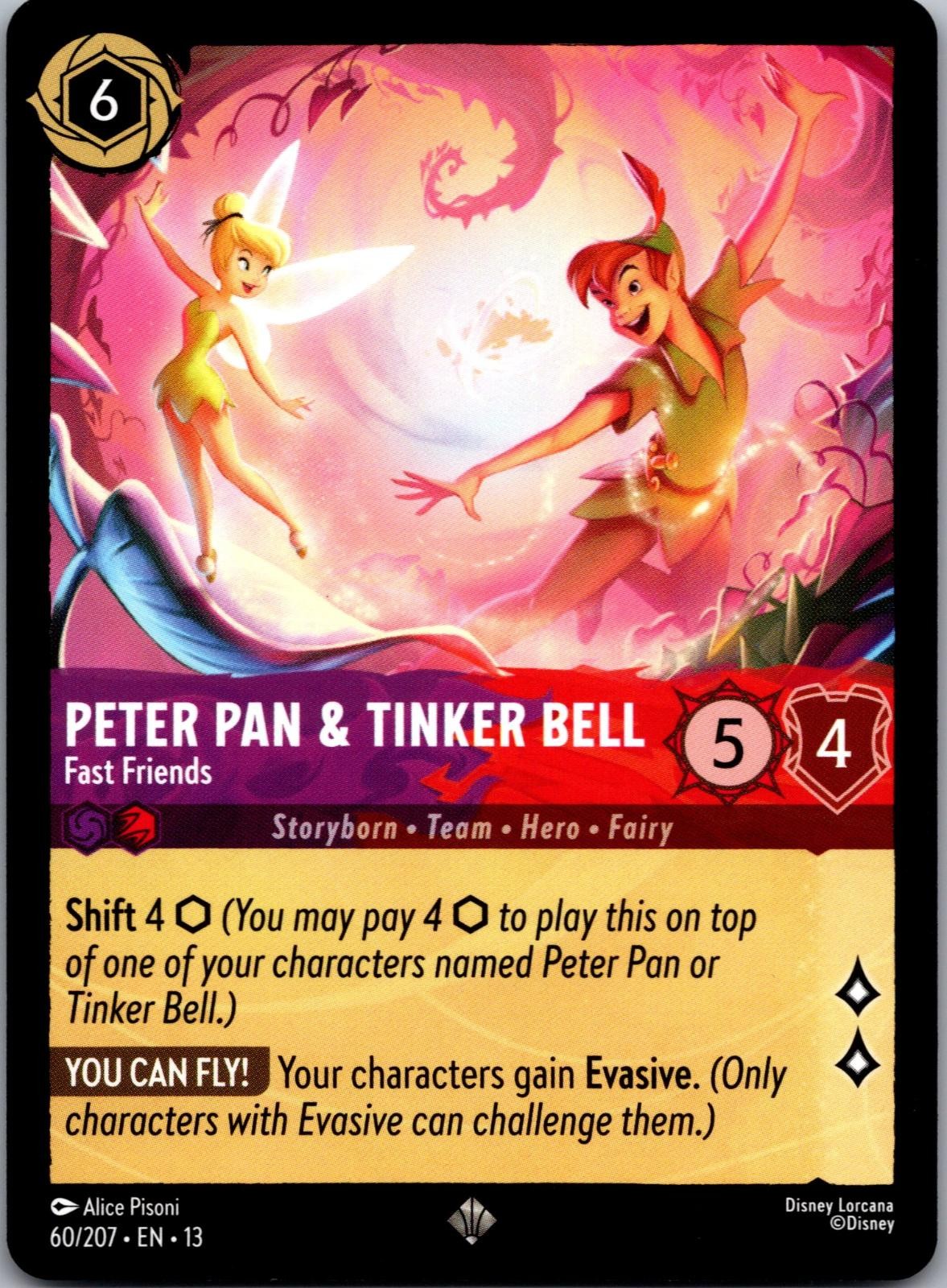 Peter Pan & Tinker Bell - Fast Friends 60/204 Attack of the Vine! Lorcana NM
