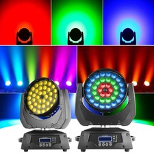 2PCS 648W LED RGBWA UV Wash Zoom Moving Head Light 36x18W Beam Stage Light Bar