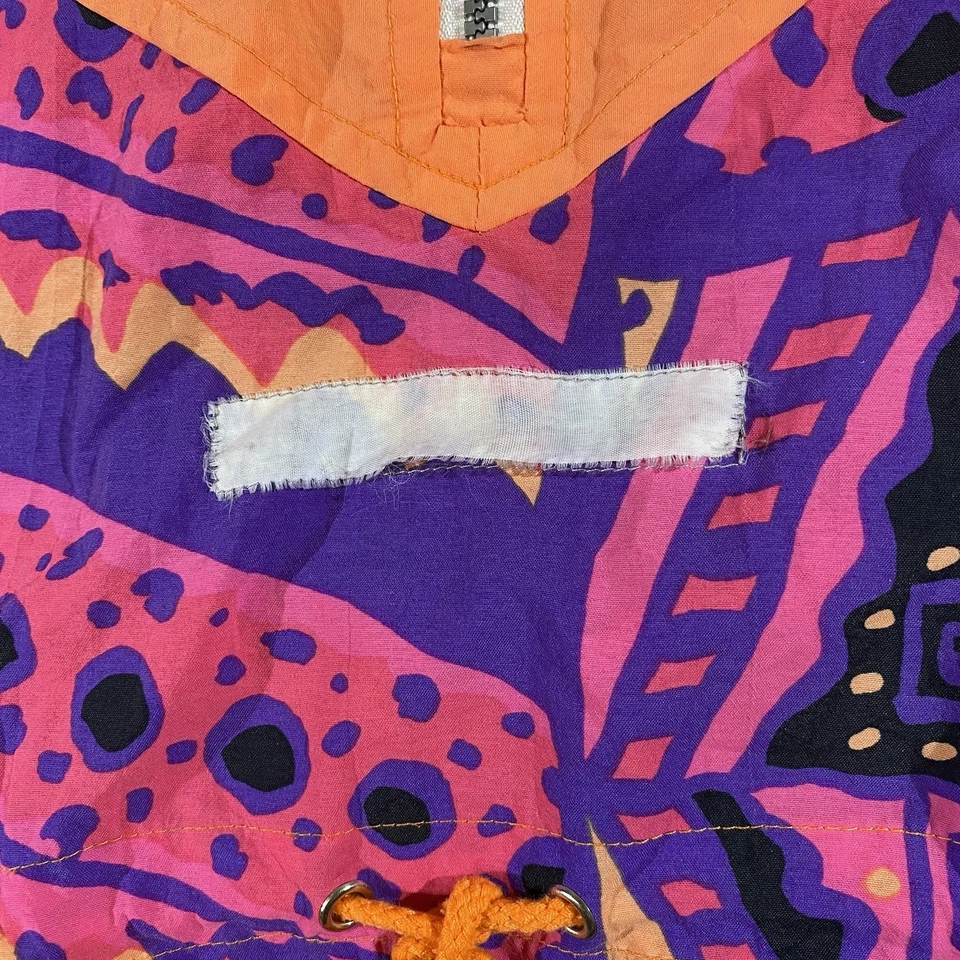 Chaqueta Pullover Vintage Años 90 Océano Pacífico Patrón Abstracto Media Cremallera Talla M/L Foto 3 de 4