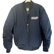 Pull & Bear NASA Bomber Jacket L Black Kenned...