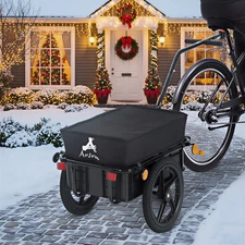 Bicycle Bike Cargo Trailer Steel Carrier Storage Cart Wheel Runner For Shopping