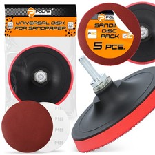 5x Schleifscheiben 125 mm P180 Klett Schleifpapier Polierpad Pad Adapter M14