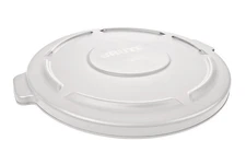 Rubbermaid Commercial Products 24.5 x 1.5 Vented Round Brute Flat Top Lid White