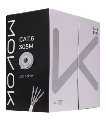 White CCA LSHZ Indoor CAT6 UTP Cable in 305m A-CCTV Coil