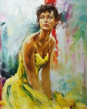 Andrew Atroshenko, Angelina, Original Oil on Canvas