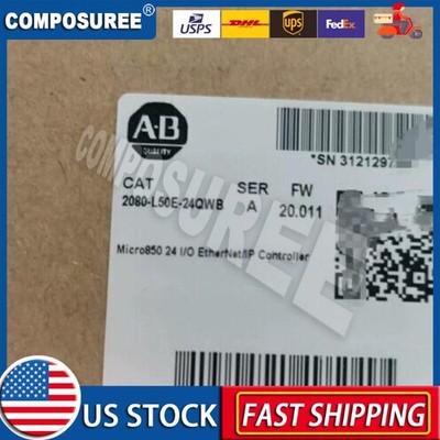 New AB 2080-L50E-24QWB Micro850 24 I/O EtherNet/IP Controller US Free Tax