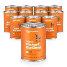 Meaty Loaf Wet Dog Food, Chicken & Rice, Real Chicken, 13.2 oz Can, Pack of 12 2.36 per gallon