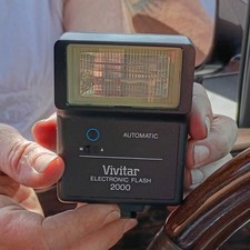 Vivitar Electronic Flash 2000 Shoe Mount Hot Shoe Automatic Manual for Cameras