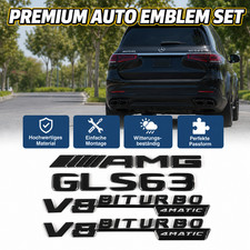 Laufpanel Schriftzug 3D Emblem Aufkleber für Mercedes Benz GLS63 AMG V8 Biturbo Laufpanel Schriftzug 3D Emblem Aufkleber für Mercedes Benz GLS63 AMG V8 Biturbo