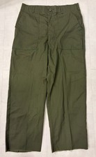 VTG 70s 80s USA Army Military Og 507 Green Pants combat Trousers 34x27