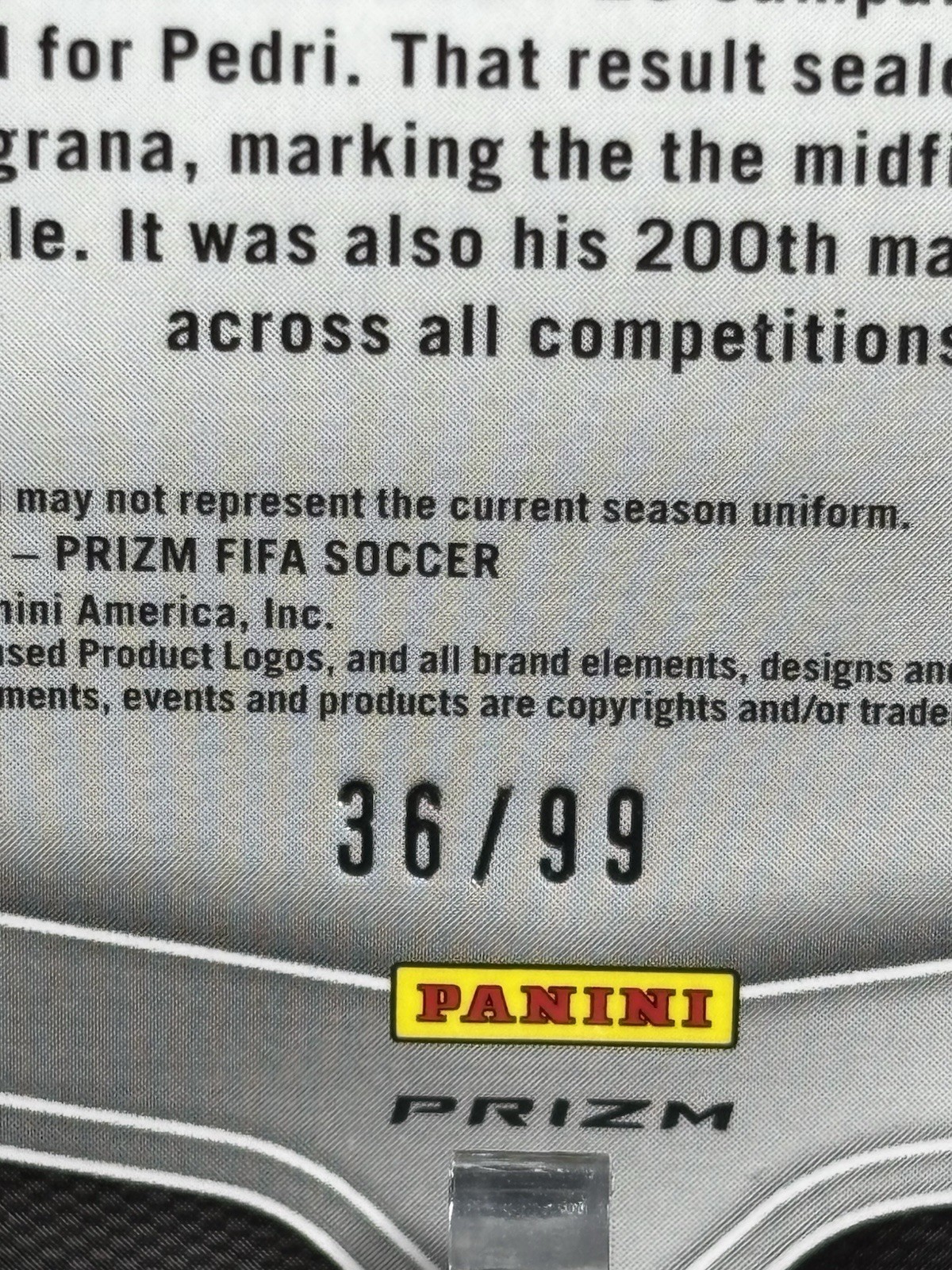 2025-26 Panini Prizm FIFA Pedri #P-P Silver Prizm Penmanship Auto Barcelona /99 view 8