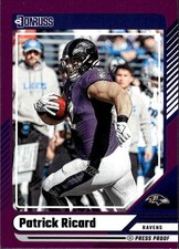 2024 Donruss Patrick Ricard #211 Press Proof Purple Baltimore Ravens 27B