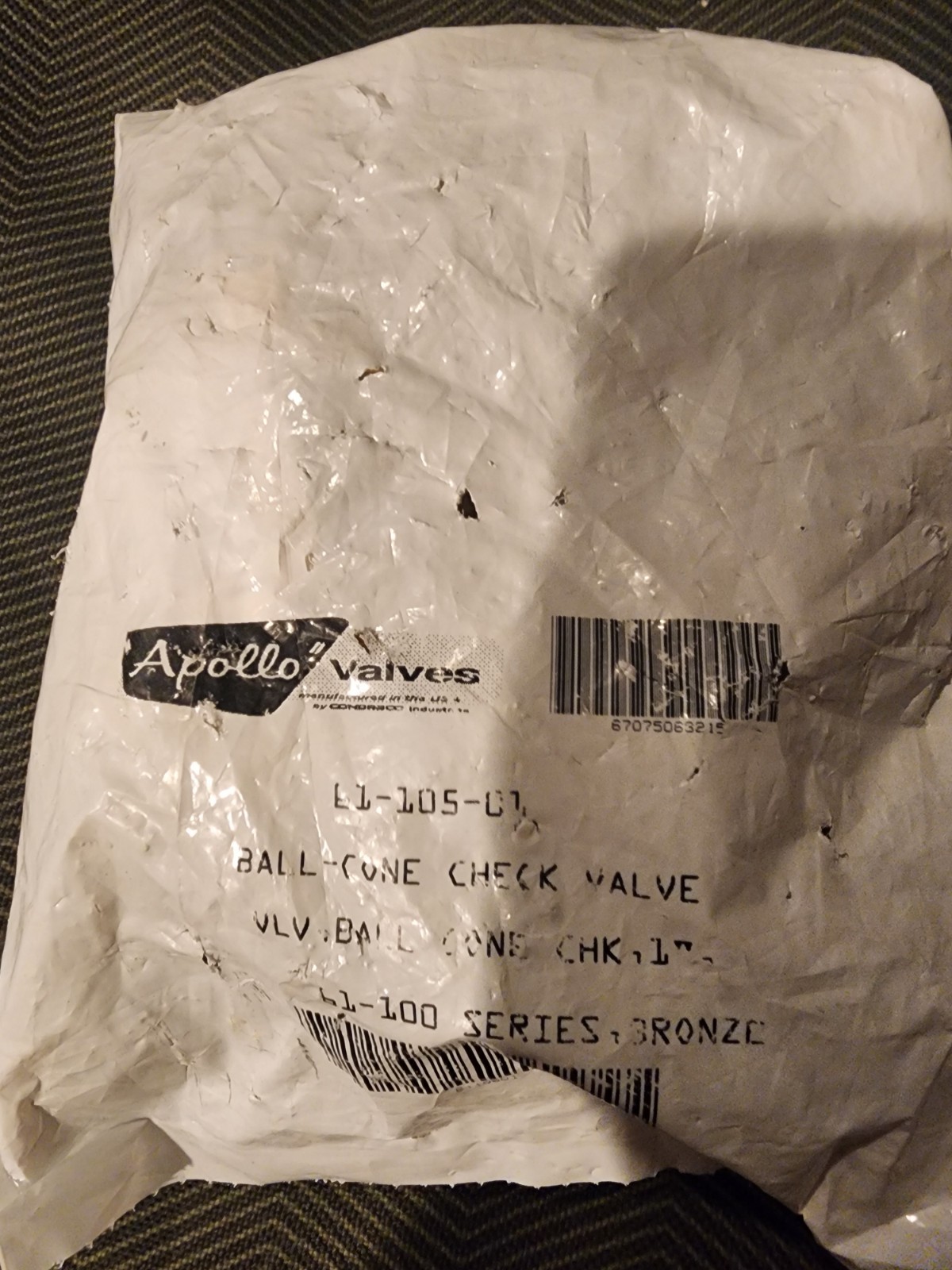 Apollo 61LF-105-01 Check Ball Cone Valve, 1"x1", Bronze, Lead-Free, FNPT