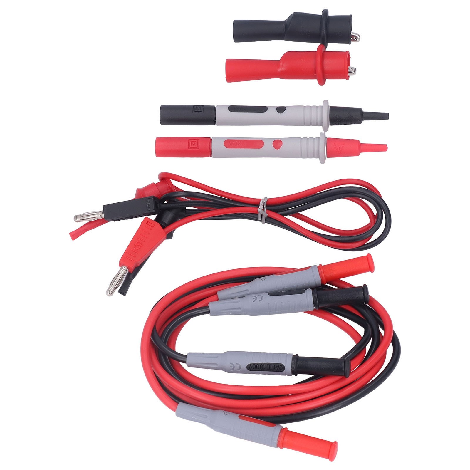 Testing Hooks Multimeter Test Probes 30Vac-60Vdc With  Brass Tips For Laboratory