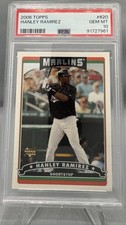 Hanley Ramirez 2006 Topps #620 Florida Marlins Rookie Card PSA 10 GEM MINT. rookie card picture