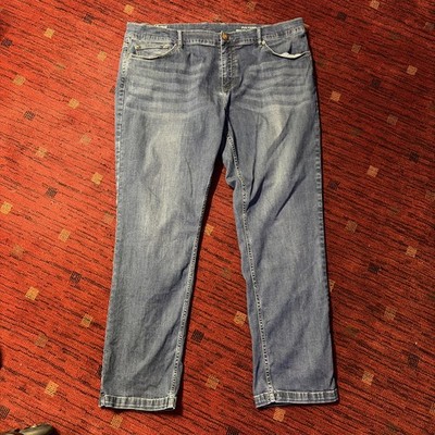 Mugsy Jeans Mens 40x30 Blue Fultons Regular Straight Leg Stretch Denim Comfort