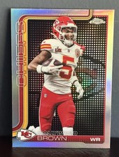 Hollywood Brown 2025 Topps Chrome NFL Lightboard Logo Variation Chiefs SP