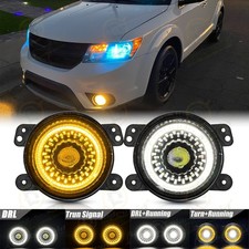 Pair 4 Inch Round Led Fog Lights Bumper Driving Lamp For Dodge Journey 2009-2018