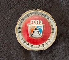 Ford Car 50th 1953 Anniversary Horn Ring Insert Emblem - Vintage