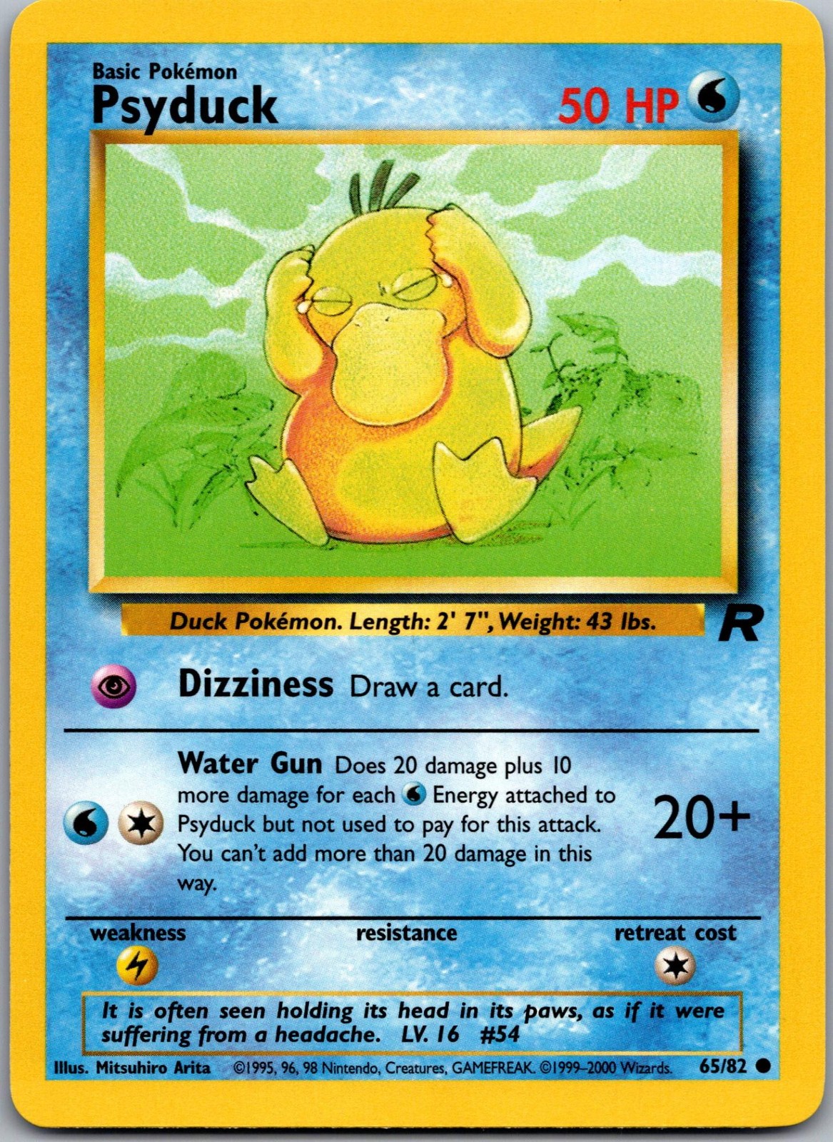 Psyduck 65/82 Common Team Rocket Pokemon Near Mint