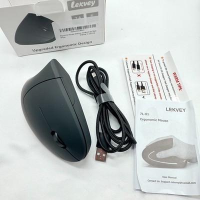 Lekvey Ergonomic Mouse, Vertical Wireless Mouse - Rechargeable 2.4GHz Optical