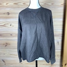 Aerie Sweatshirt Women S Gray Acid Wash Oversized French Terry Crewneck