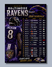 Baltimore Ravens Schedule 2026-2027 Season Magnet (5 x 7 inches) High Definition