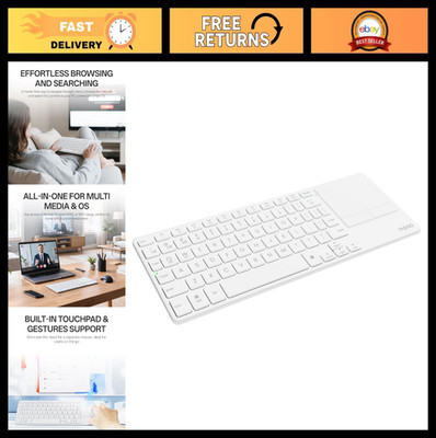 Portable Wireless Keyboard with Touchpad, Multi-Device HTPC for PC/TV/Tablet/Gam