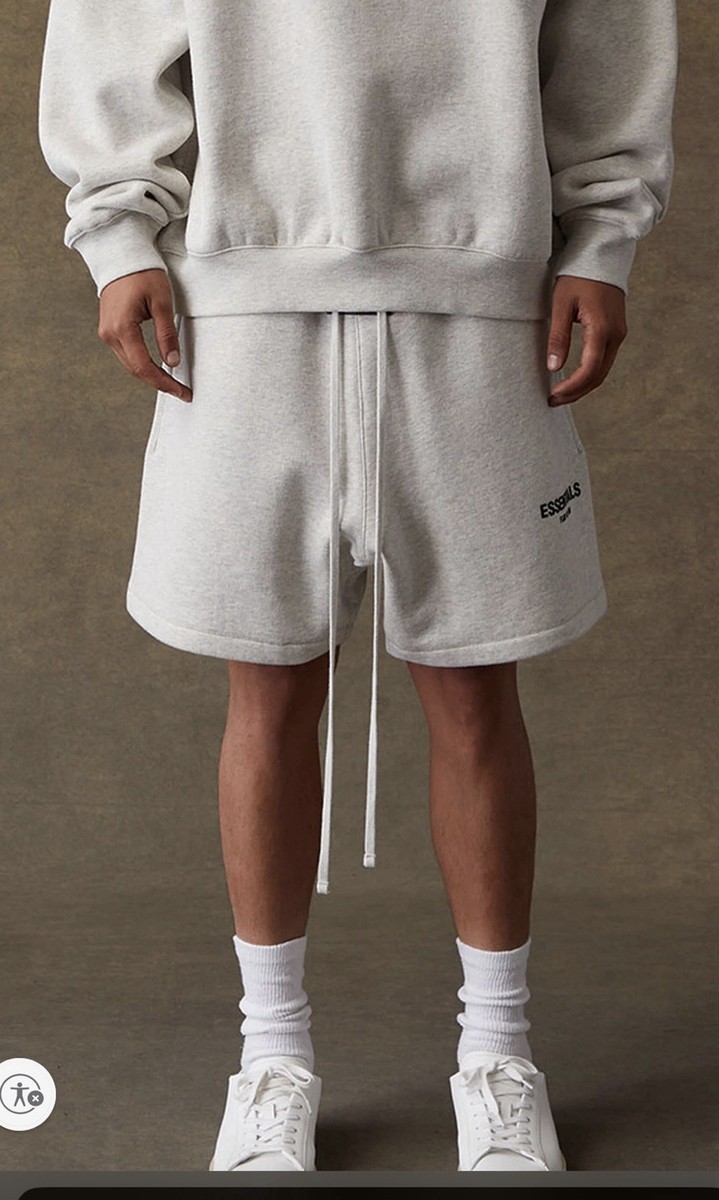 size L NEW Fear of God Essentials light oatmeal Shorts 100