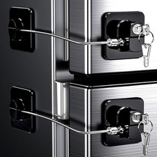 4 Pack Refrigerator Locks with Keys for Kids, Toddlers and Adults, Self Adhes...