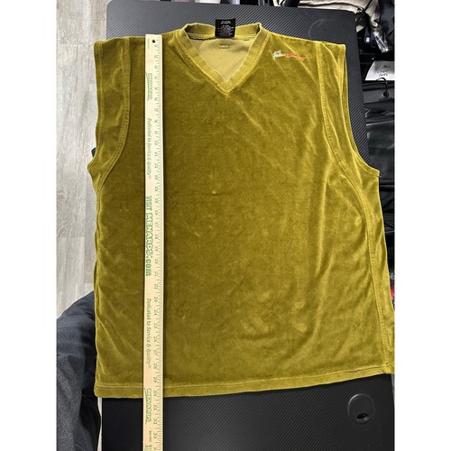 Sudadera Chaleco Vintage FUBU Circa XCII Terciopelo Verde XXL Y2K Patinador Ropa de Calle - Imagen 6 de 12