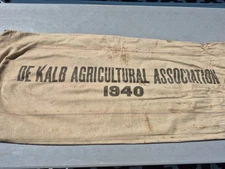 Vintage 1940 Dekalb Seed Corn Ag Association Linen Seed Sack Bag