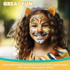 Face and Body Crayons for Kids, 36 Color Face Painting Kit, Non-Toxic 36 Colors