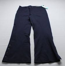 Liverpool Women's Stella Pull-On Kick Flare Button Hem Pant TM8 Navy Size 12 NWT