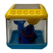 Vintage Fisher Price Peek a Blocks Sensory Replacement Block Blue Seal Yellow