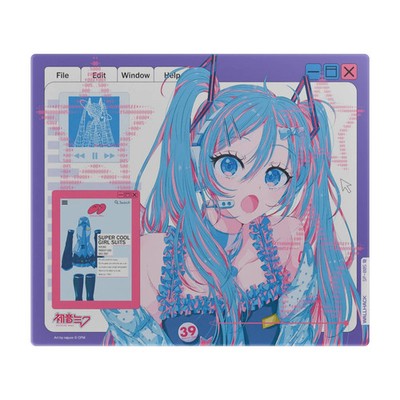 Wallhack Hatsune Miku SP-005 ''Miku OS'' Glass Mousepad Limited Edition Collab NEW